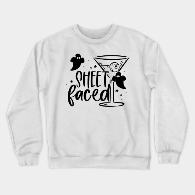 Sheet Faced | Halloween Vibes Crewneck Sweatshirt by Bowtique Knick & Knacks